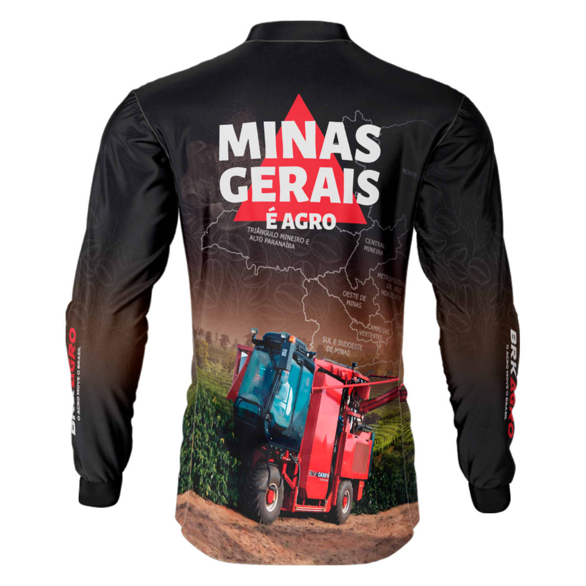 Camisa Agro Brk Minas Gerais Colheita de Café com Proteção Solar UV50+