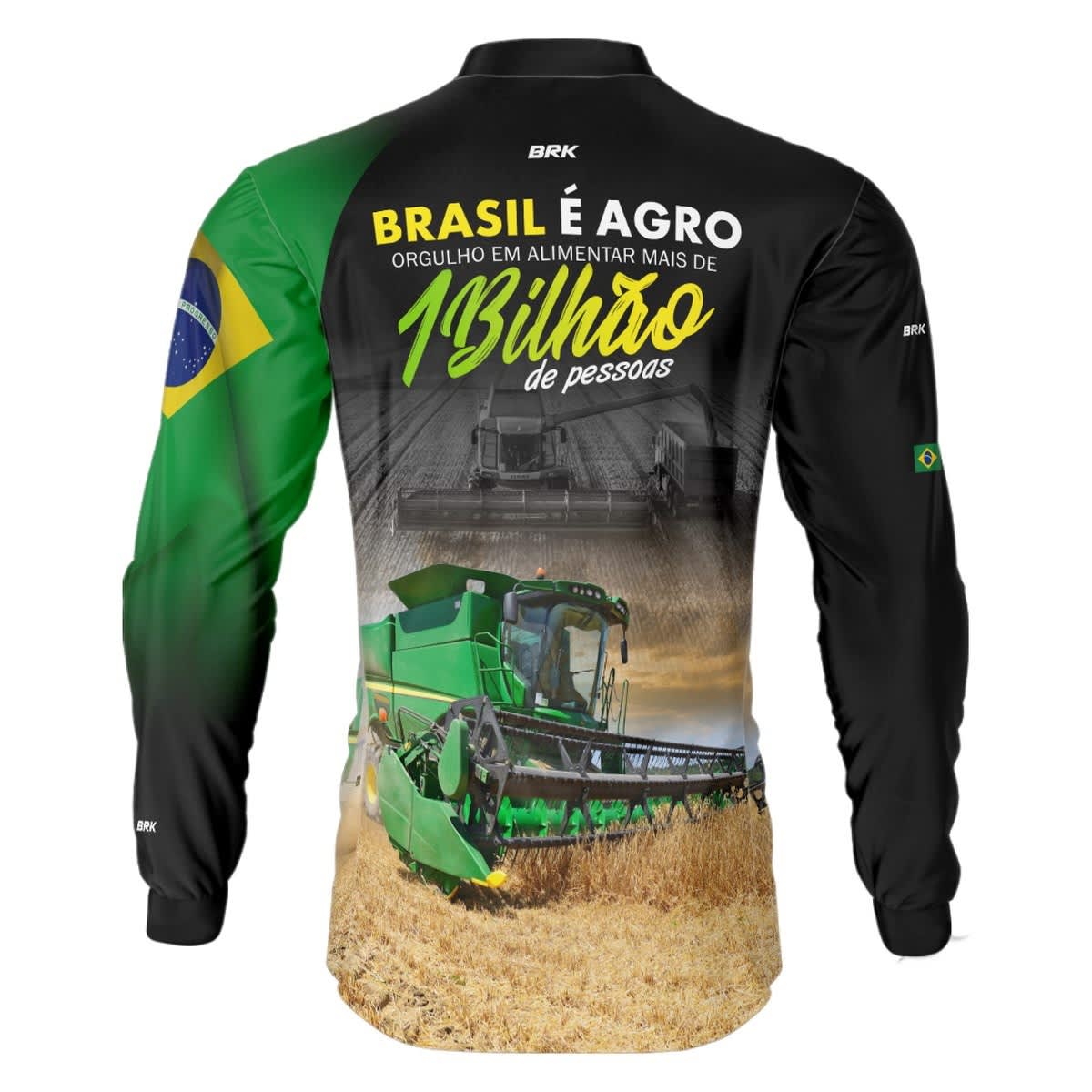 Camisa Agro Brk Agro é Bilhão com Proteção Solar UV50+