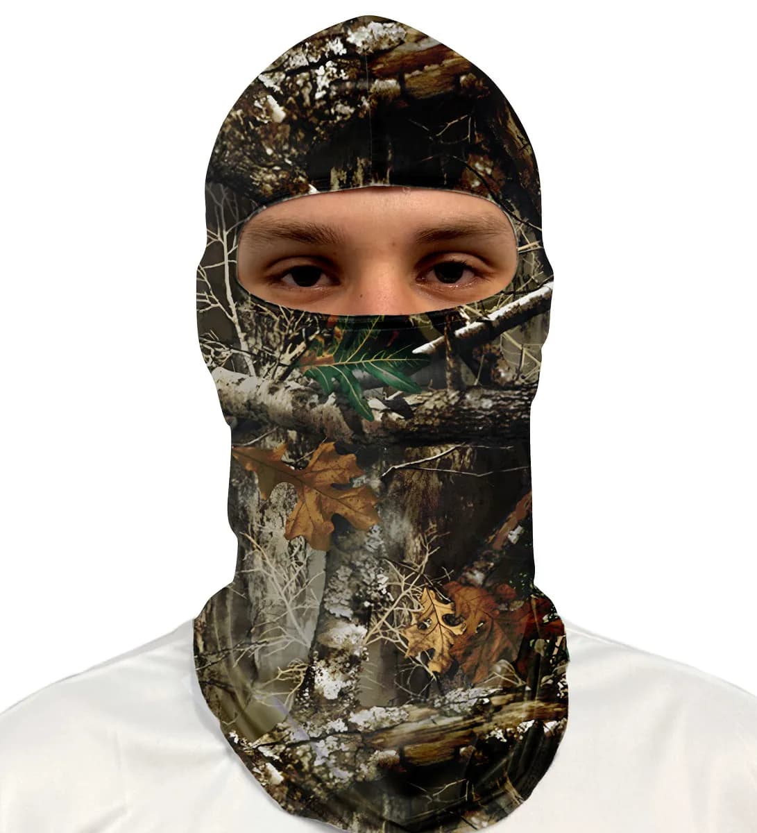 Balaclava Camuflada Folhas e Galhos Brk com Proteção UV50+