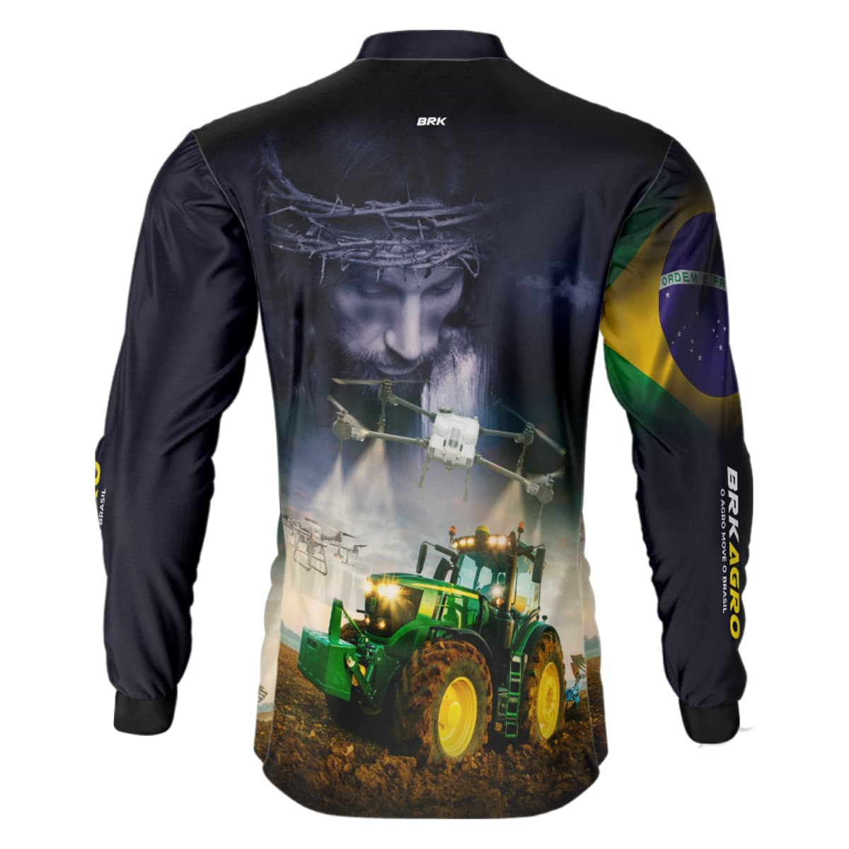 Camisa Agro Brk Jesus Drone Pulverizador com Proteção Solar UV50+