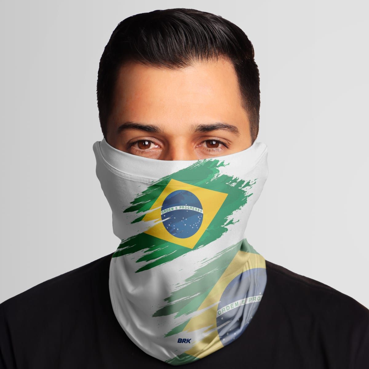 Bandana Tubeneck Agro Brk Multifuncional Branca Brasil com Proteção Solar UV50+