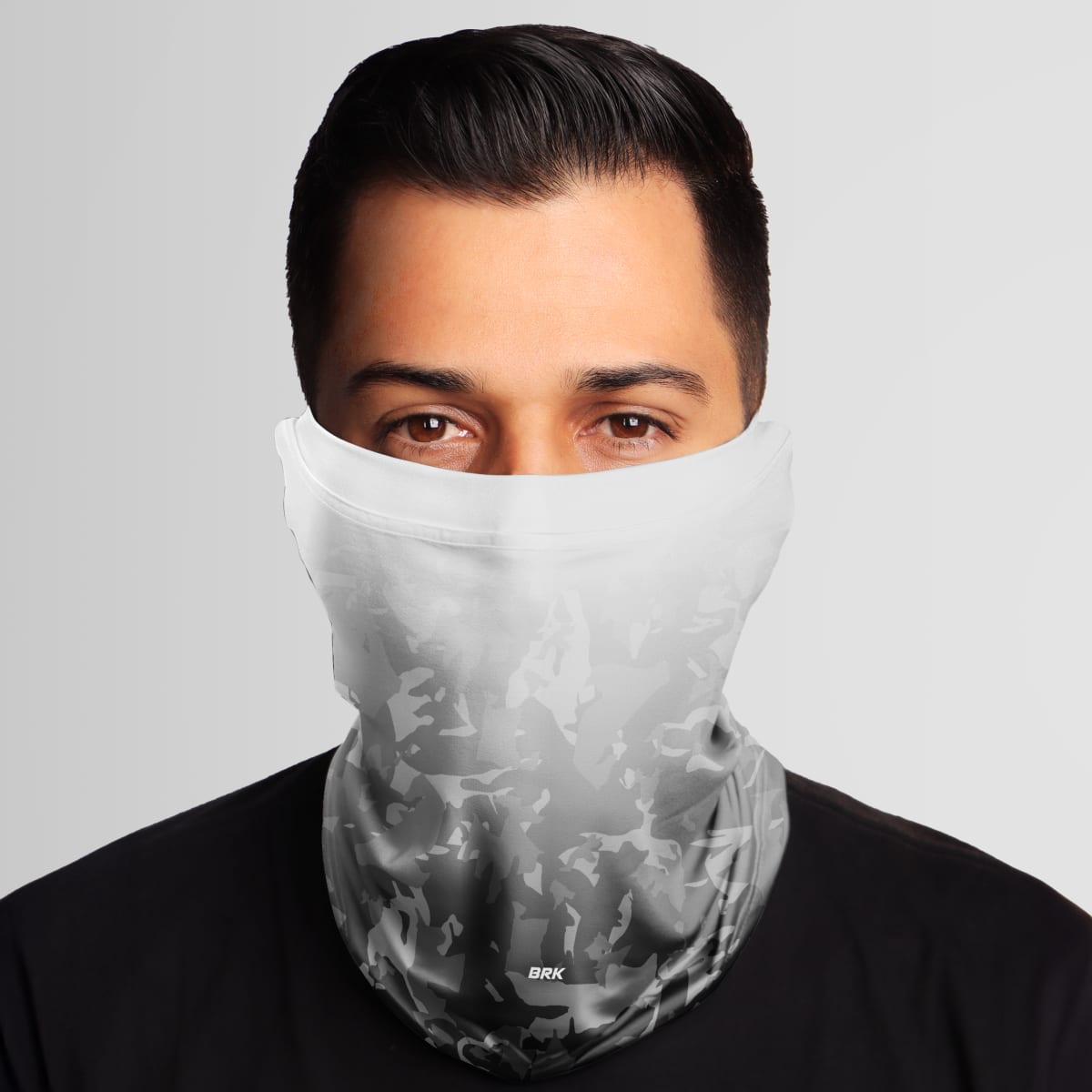 Bandana Tubeneck Agro Brk Branco e Cinza Camuflado com Proteção Solar UV50+