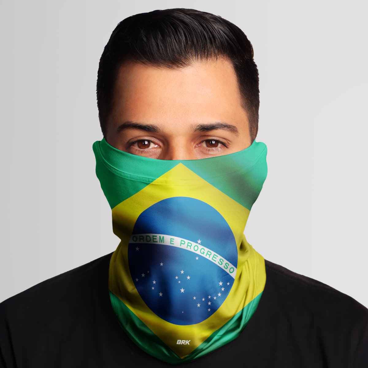 Bandana Tubeneck Agro Brk Multifuncional Bandeira do Brasil 3 com Proteção Solar UV50+