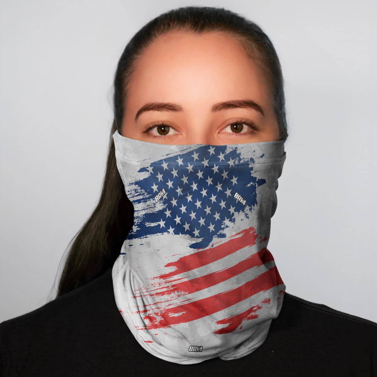 Bandana Tubeneck Agro Brk Bandeira do Estados Unidos com Proteção Solar UV50+