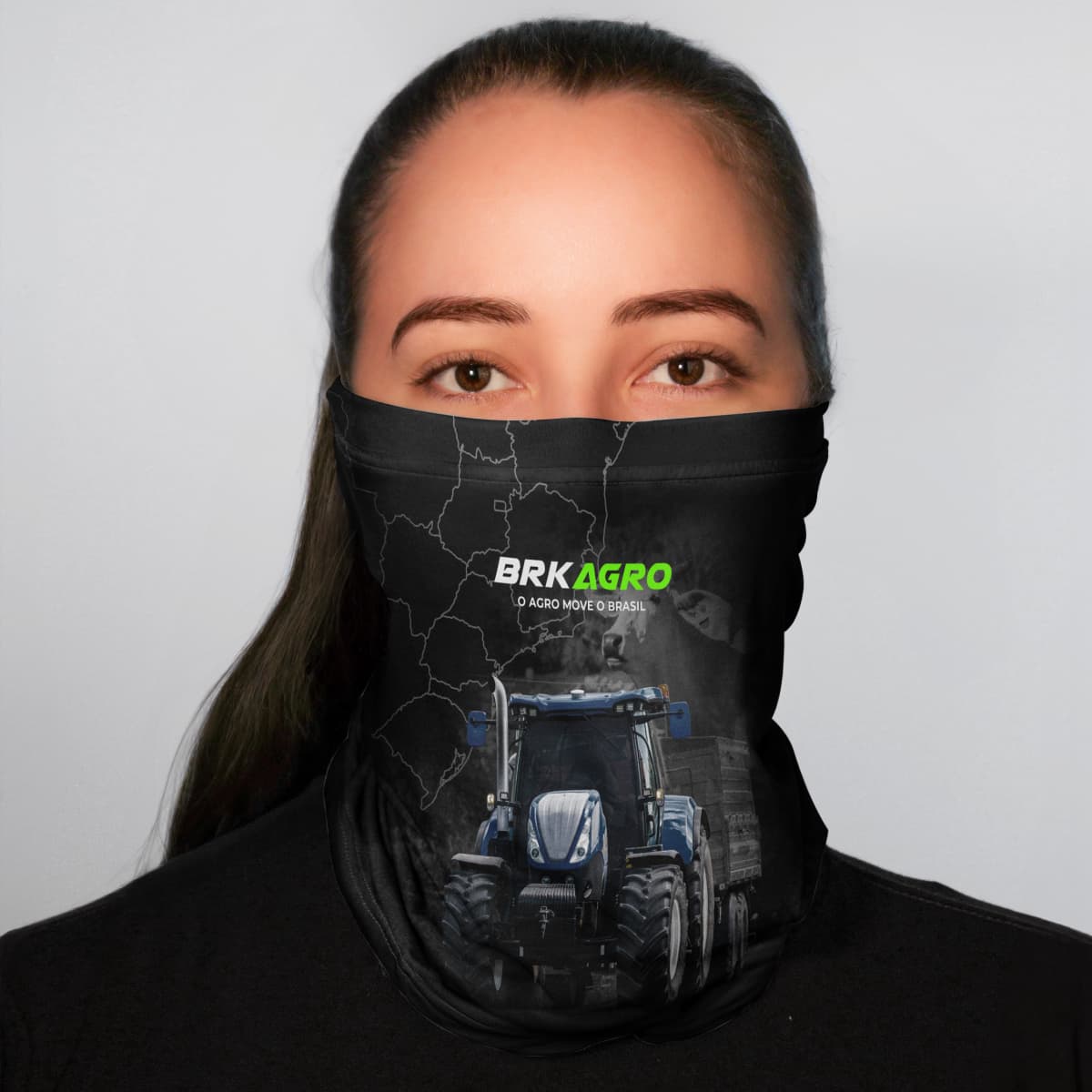 Bandana Tubeneck Agro Brk O Agro Move o Brasil com Proteção Solar UV50+