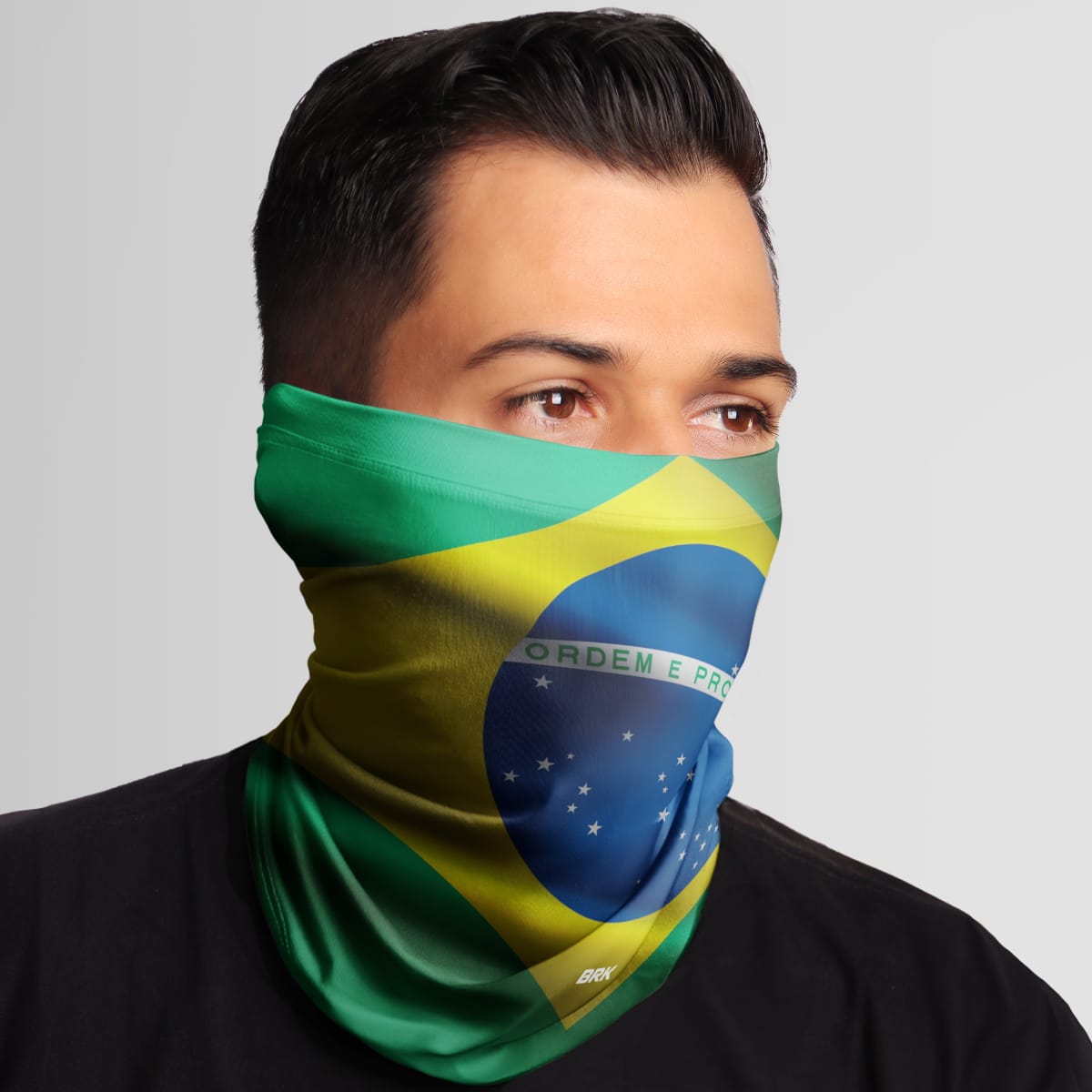 Bandana Tubeneck Agro Brk Multifuncional Bandeira do Brasil 3 com Proteção Solar UV50+