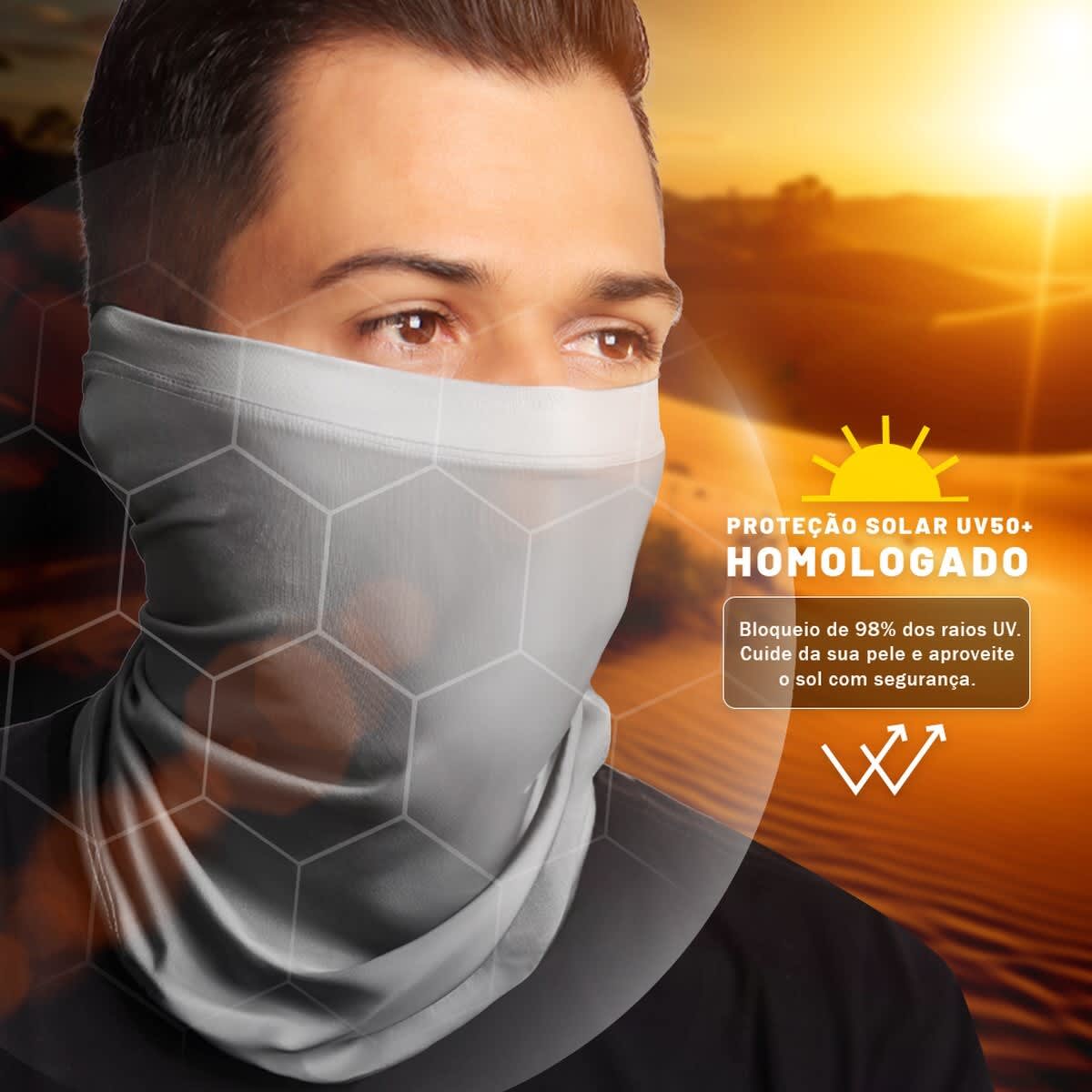 Bandana Tubeneck Agro Brk Multifuncional Preto com Proteção Solar UV50+