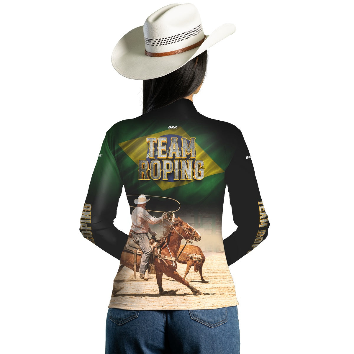 Camisa Agro Brk Team Roping BR Proteção Solar UV50+