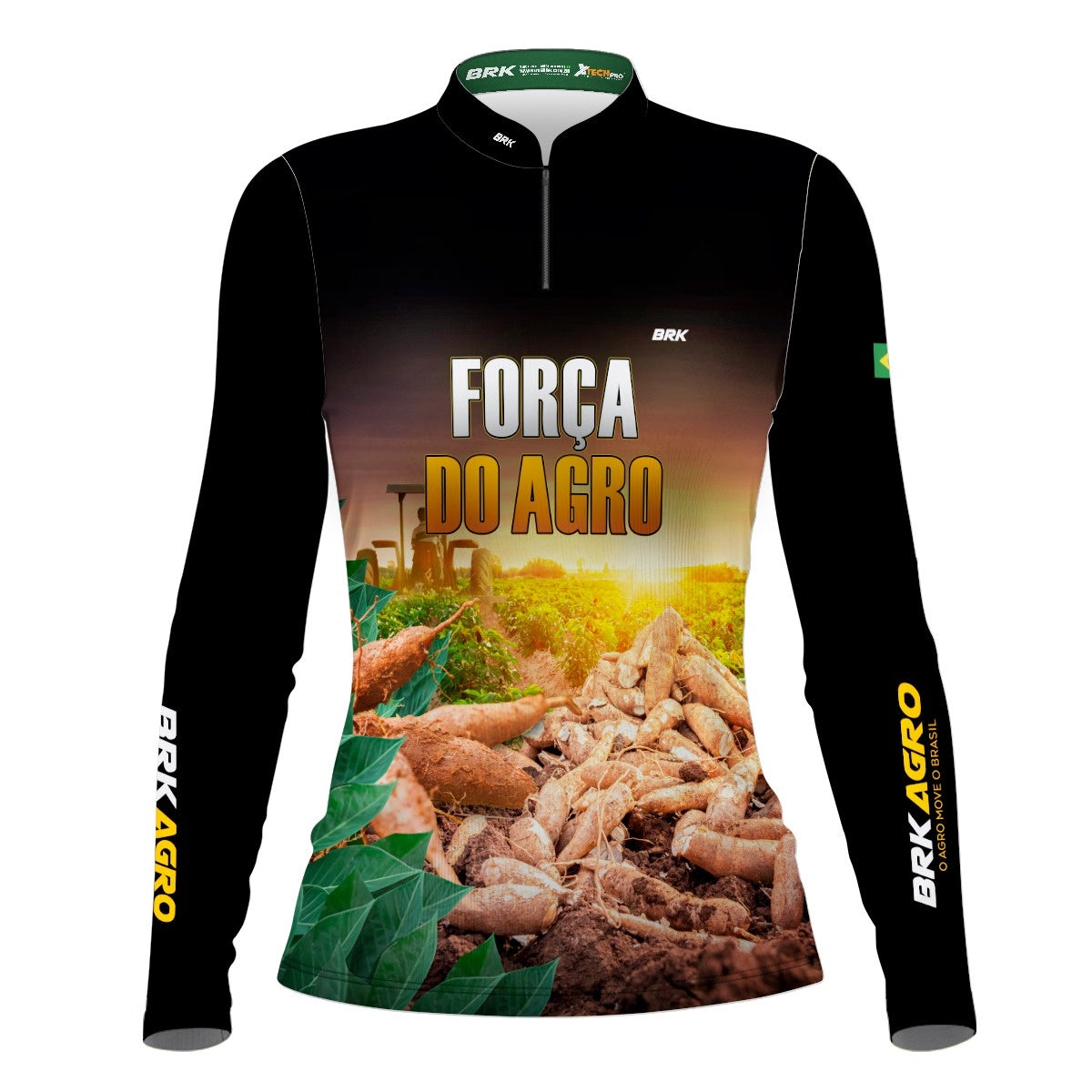 Camisa Agro Brk A Força do Agro Produtor de Mandioca com Proteção Solar UV50+