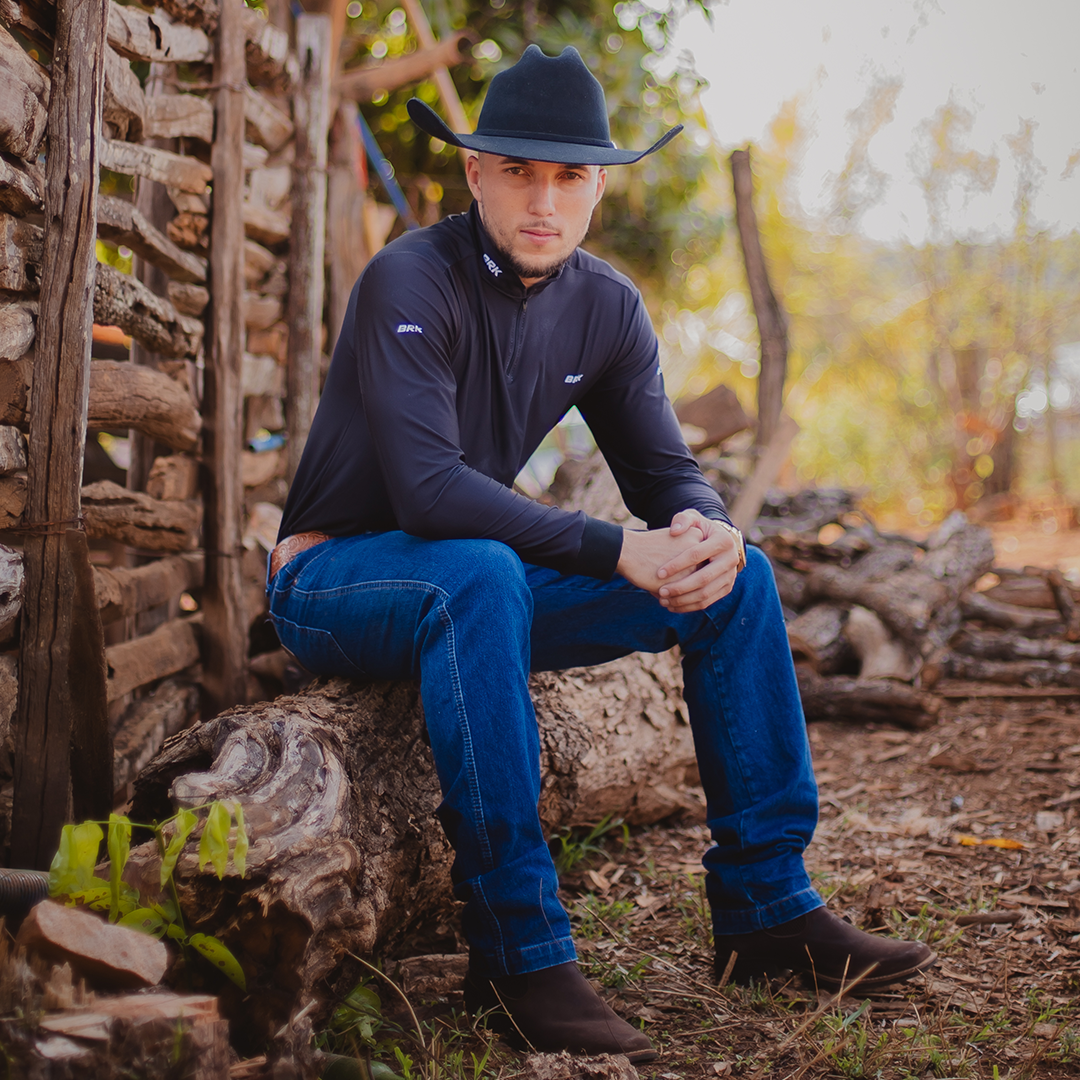 Camisa Térmica Brk Basic Preta com Proteção Solar UV50+