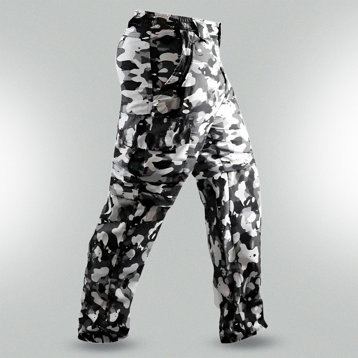 Calça Explorer Brk Camuflado Preto e Branco Vira Bermuda