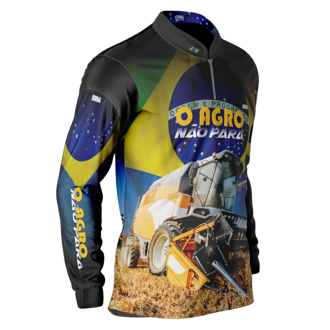Camisa Agro Brk O Agro Não Para Proteção Solar UV50+