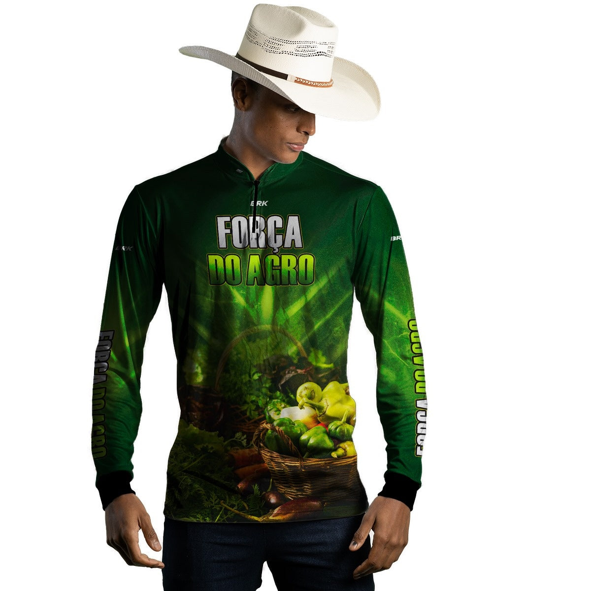 Camisa Agro Brk A Força do Agro Produtor de Hortaliças com UV50+