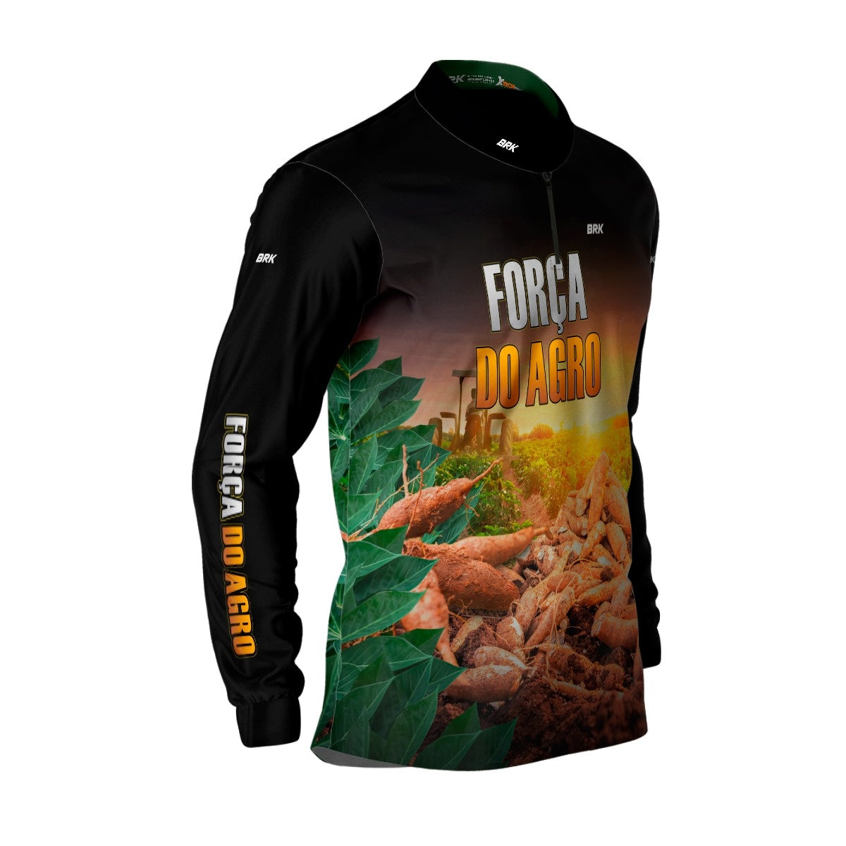Camisa Agro Brk A Força do Agro Produtor de Mandioca com Proteção Solar UV50+