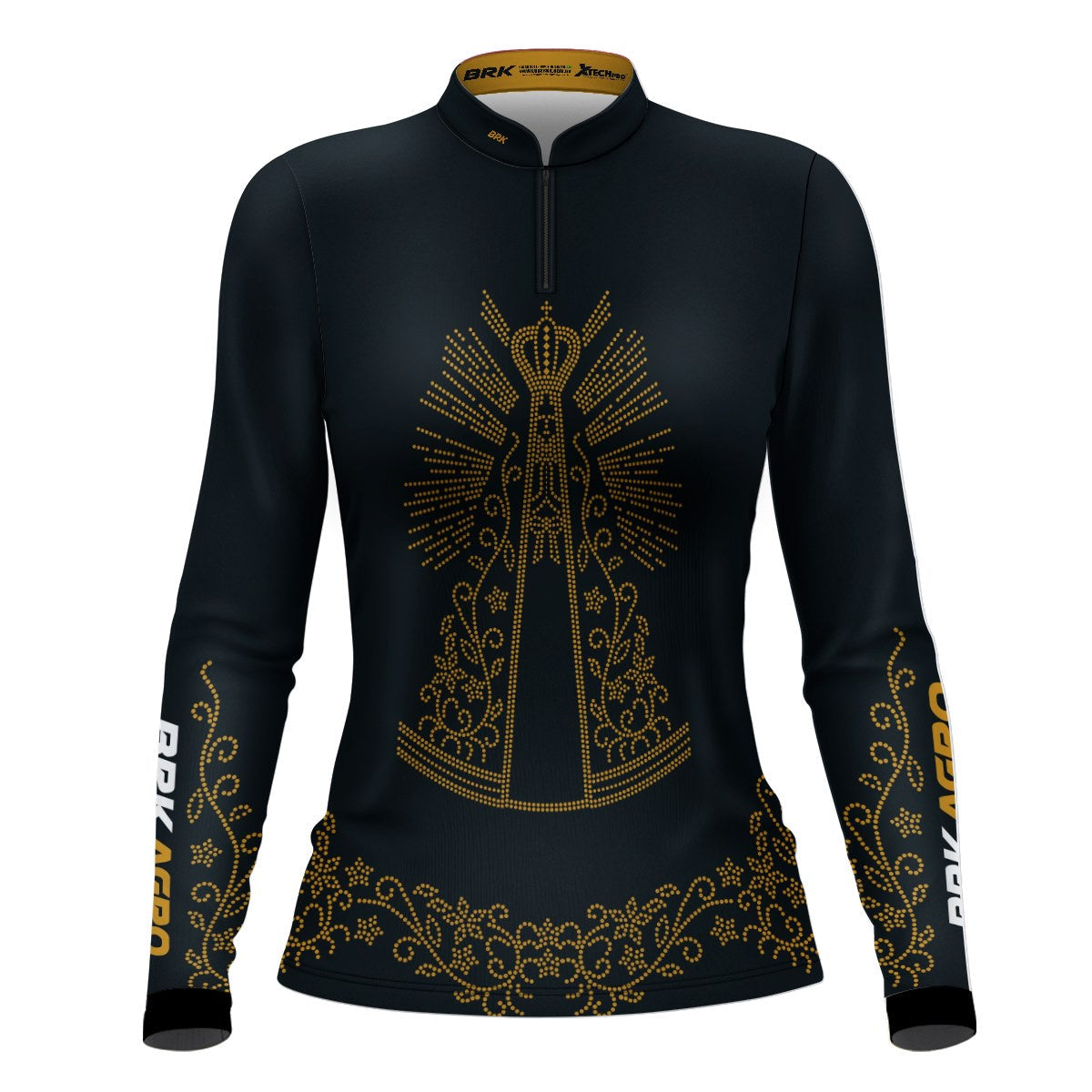 Camisa Agro Brk Feminina Nossa Senhora Strass com Proteção Solar UV50+