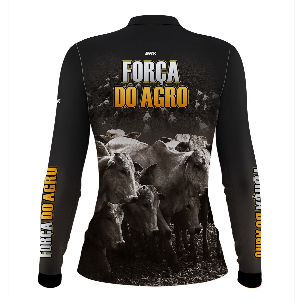 Camisa Agro Feminina Brk Força do Agro Criação de Bovinos com UV50+