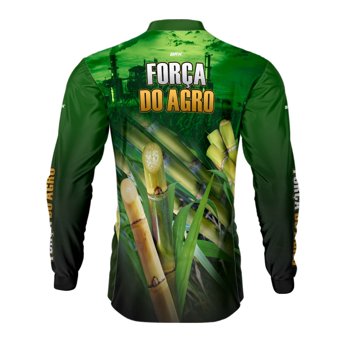 Camisa Agro Brk A Força do Agro Produtor de Cana com Proteção Solar UV50+