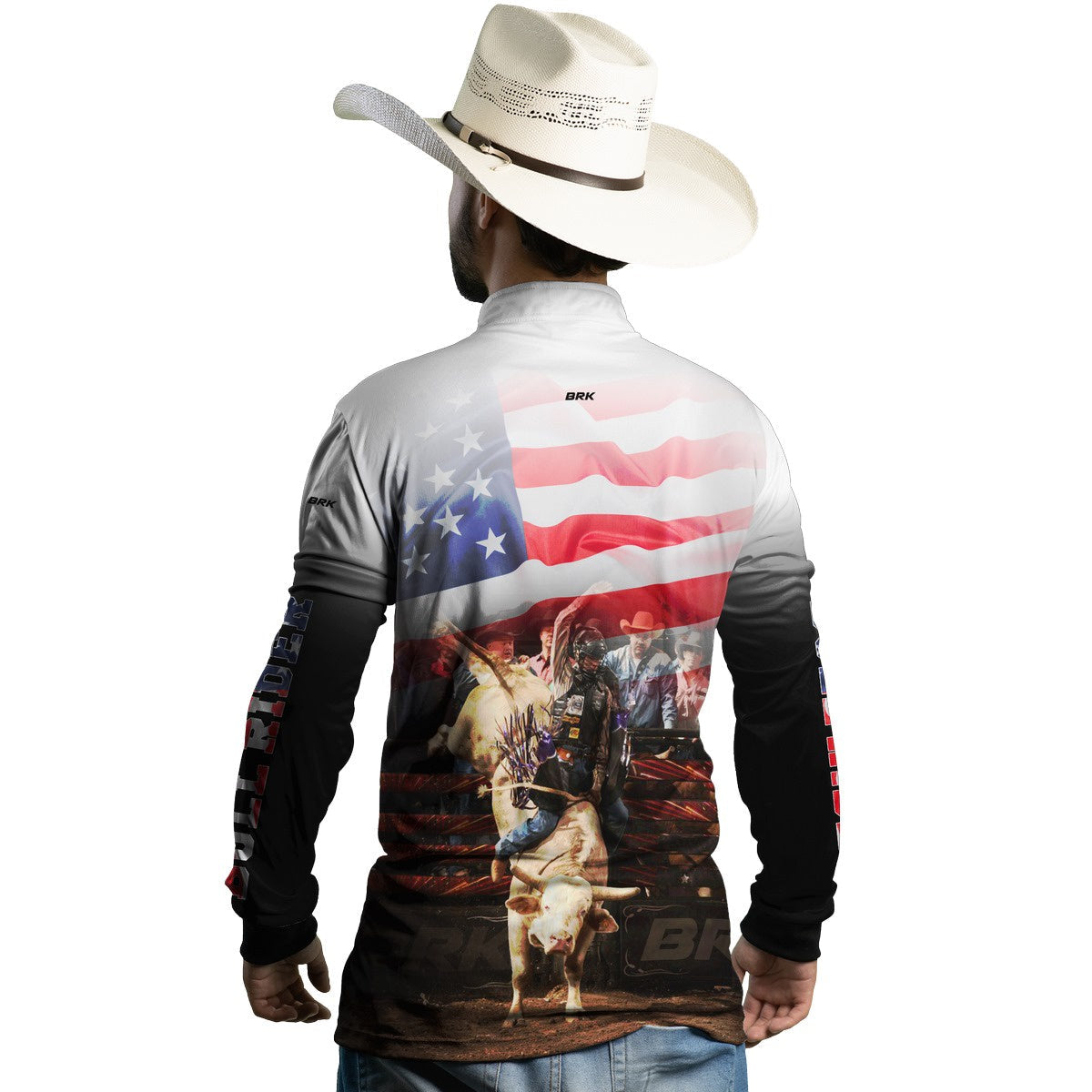 Camisa Agro Brk Branca Rodeio USA com Proteção Solar UV50+