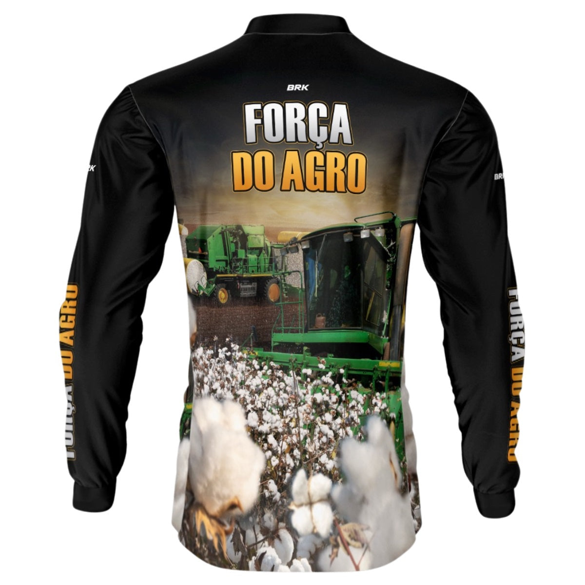 Camisa Agro Brk Algodão Preta com Proteção Solar UV50+