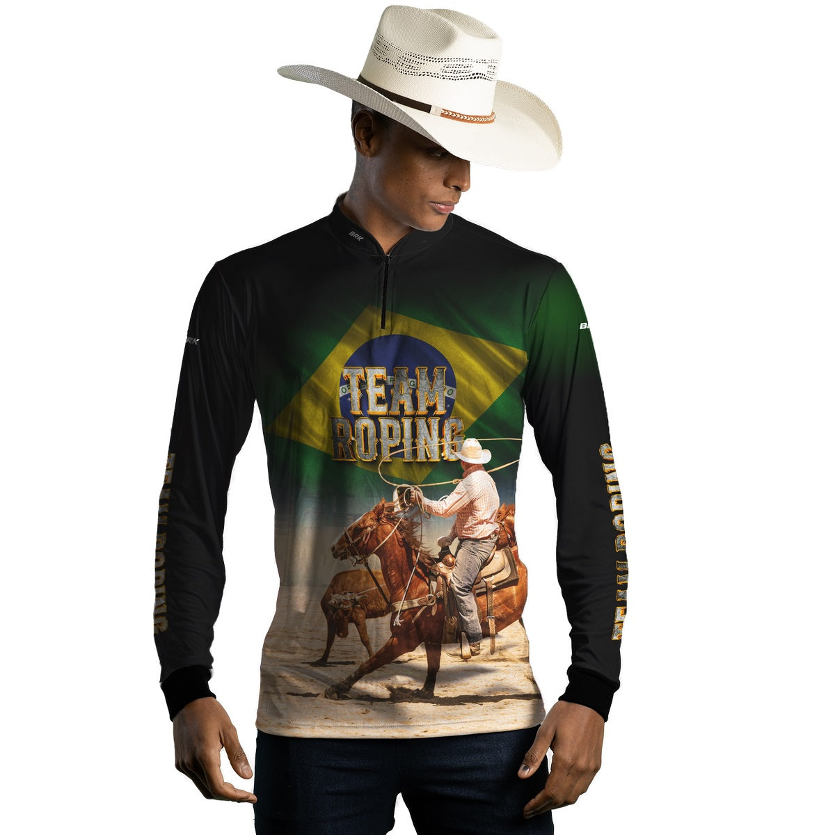 Camisa Agro Brk Team Roping BR Proteção Solar UV50+