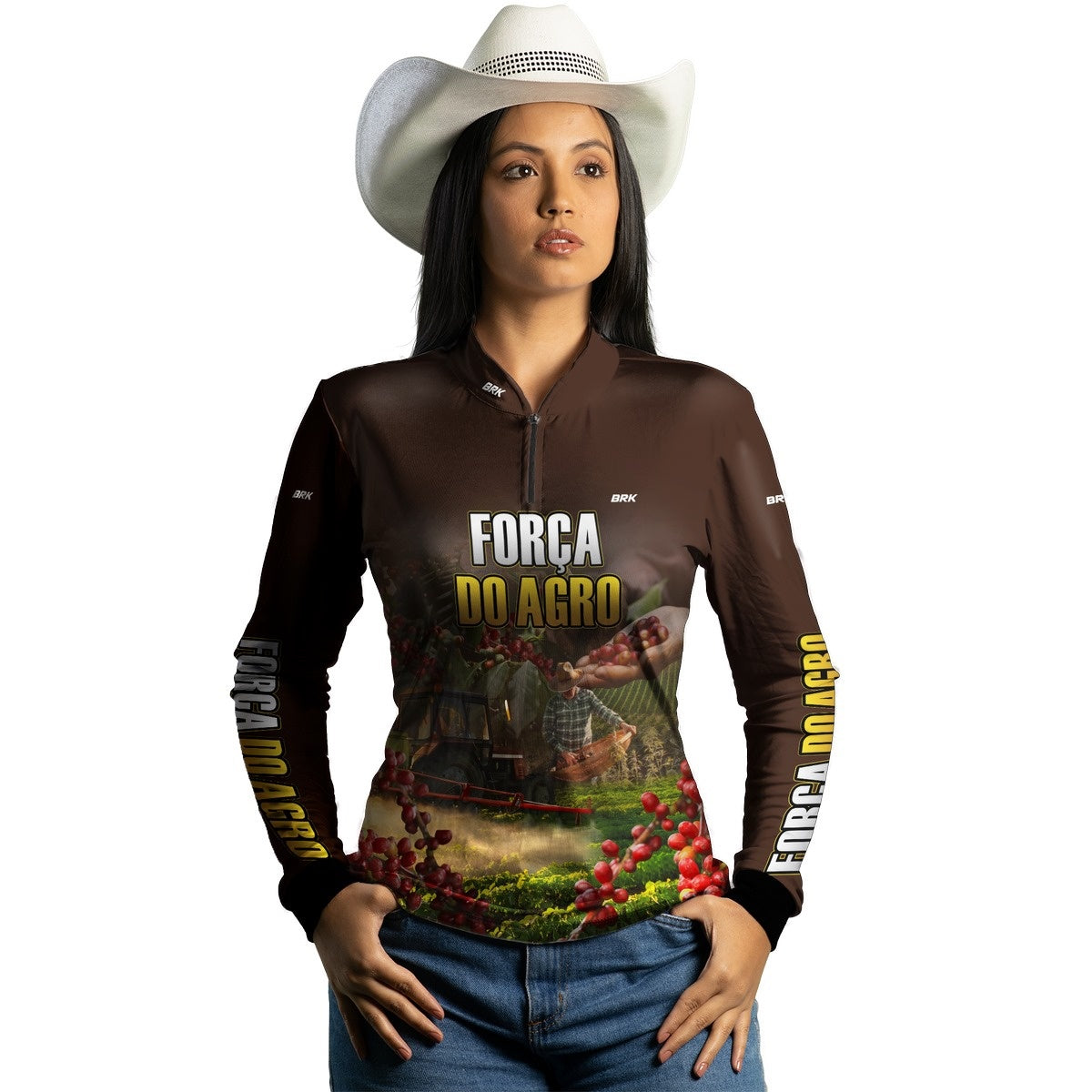 Camisa Agro Brk A Força do Agro Produtor de Café com Proteção Solar UV50+