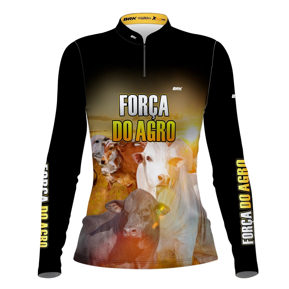 Camisa Agro Brk A Força do Agro Produtor de Bois com Proteção Solar UV50+