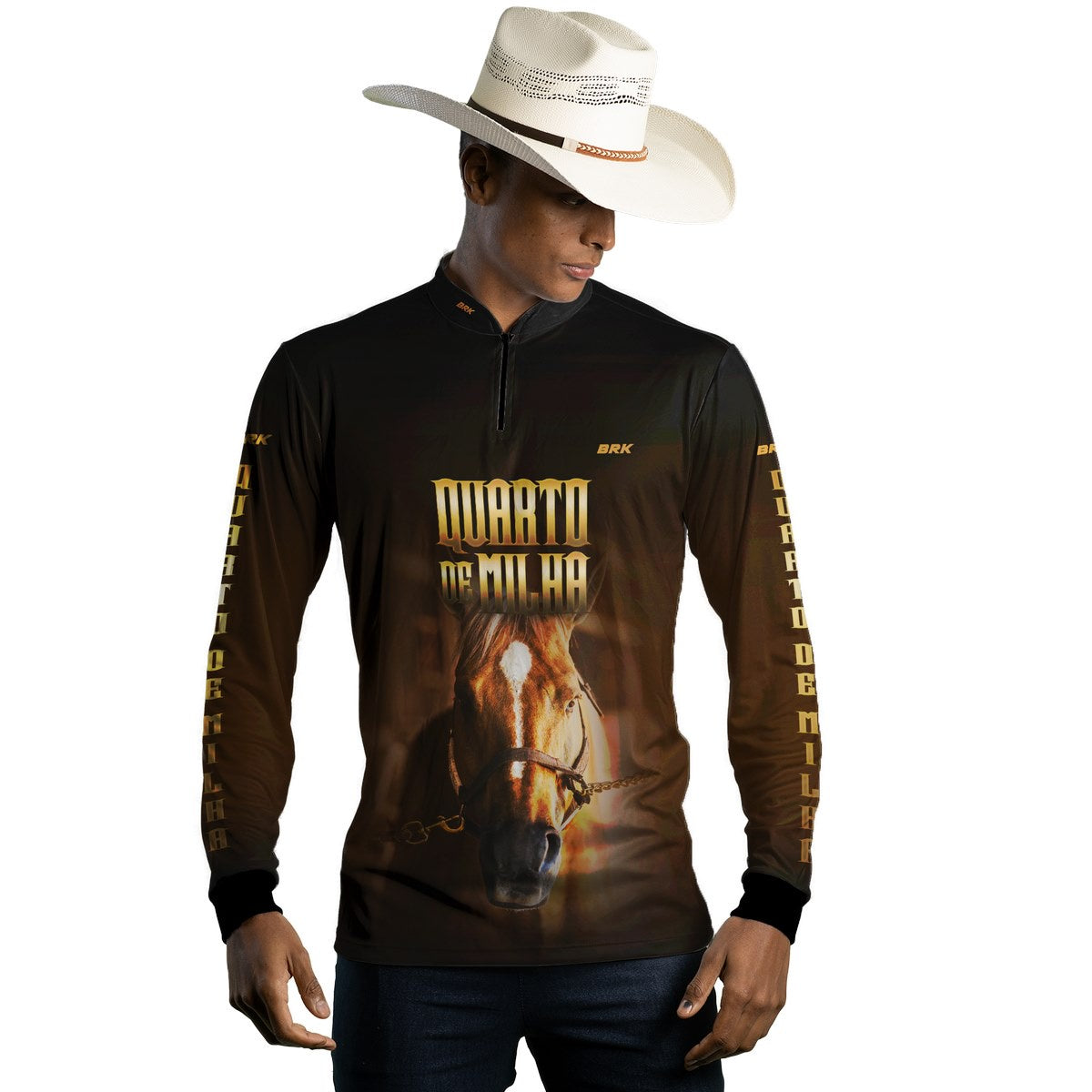 Camisa Agro Brk Rosto Quarto de Milha Proteção Solar UV50+