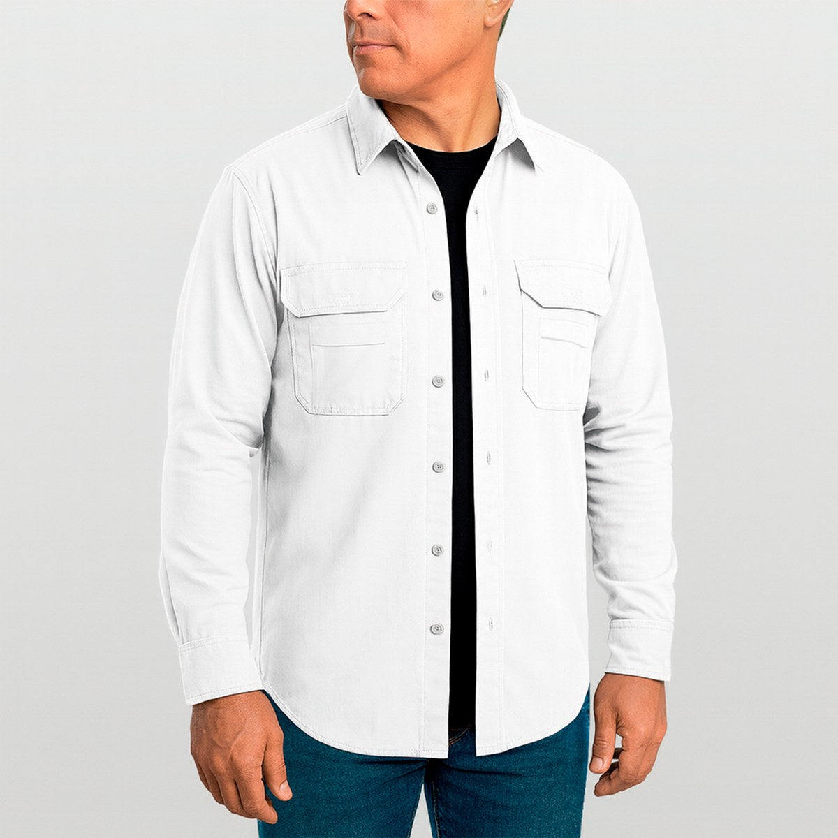 Camisa Work Agro Brk Branca com Proteção Solar UV50+