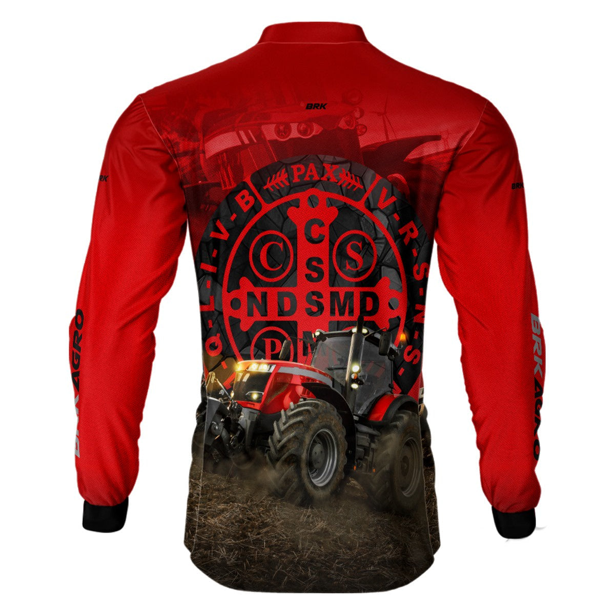 Camisa Agro Brk Trator São Bento Vermelha com UV50+