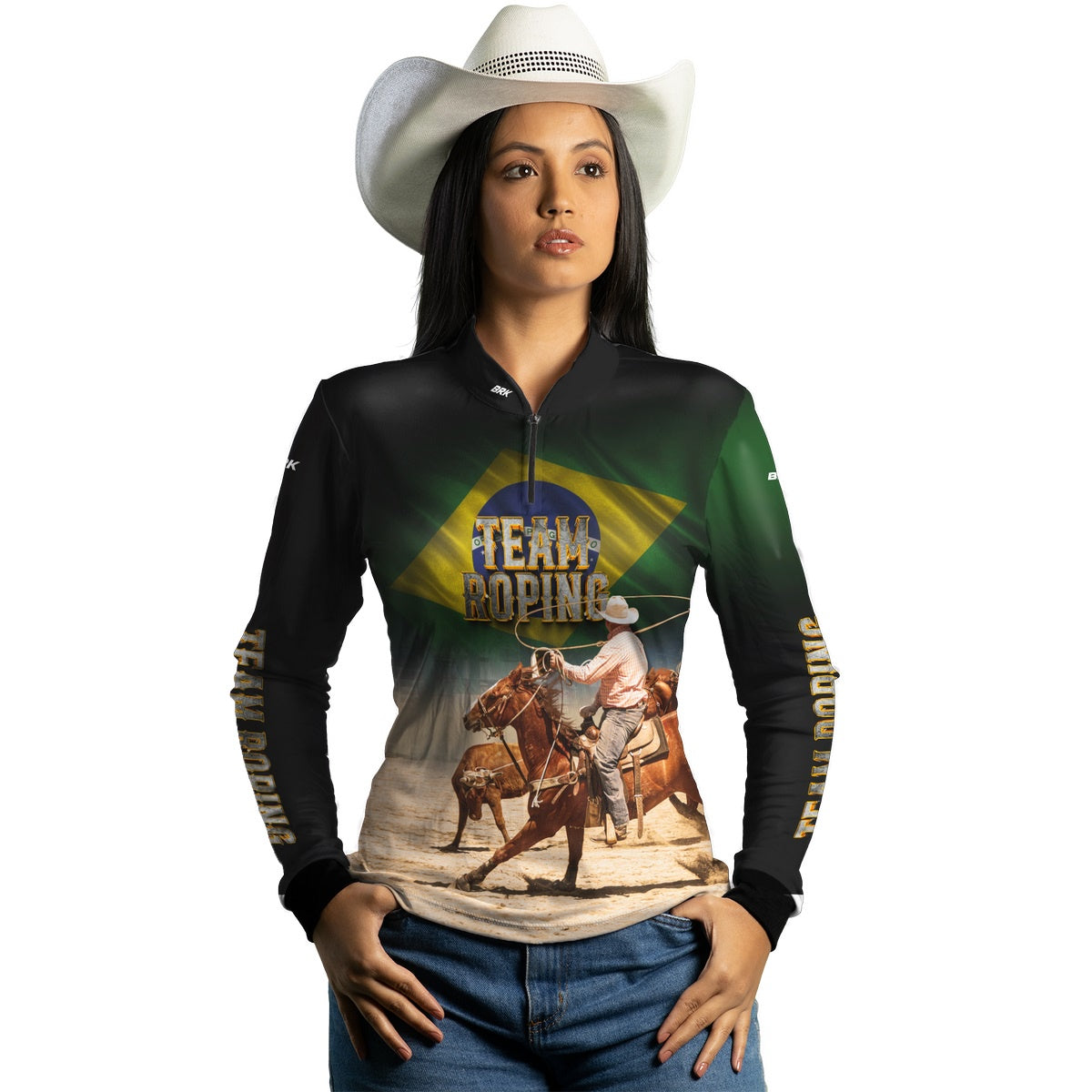 Camisa Agro Brk Team Roping BR Proteção Solar UV50+