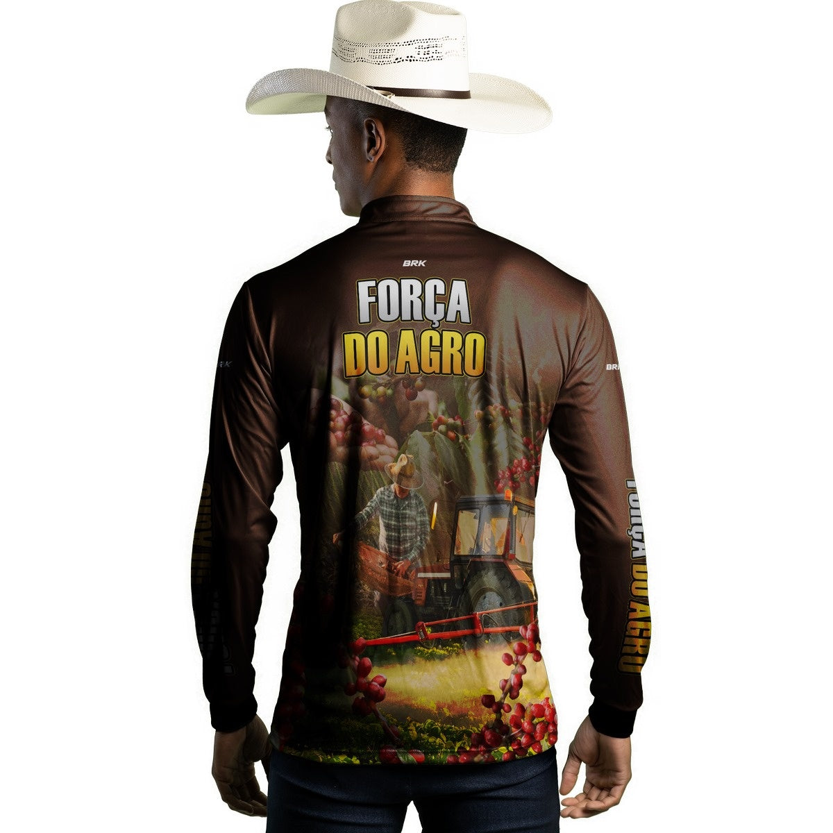 Camisa Agro Brk A Força do Agro Produtor de Café com Proteção Solar UV50+