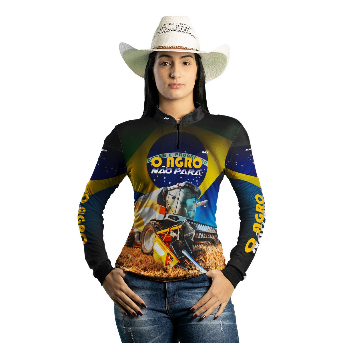 Camisa Agro Brk O Agro Não Para Proteção Solar UV50+