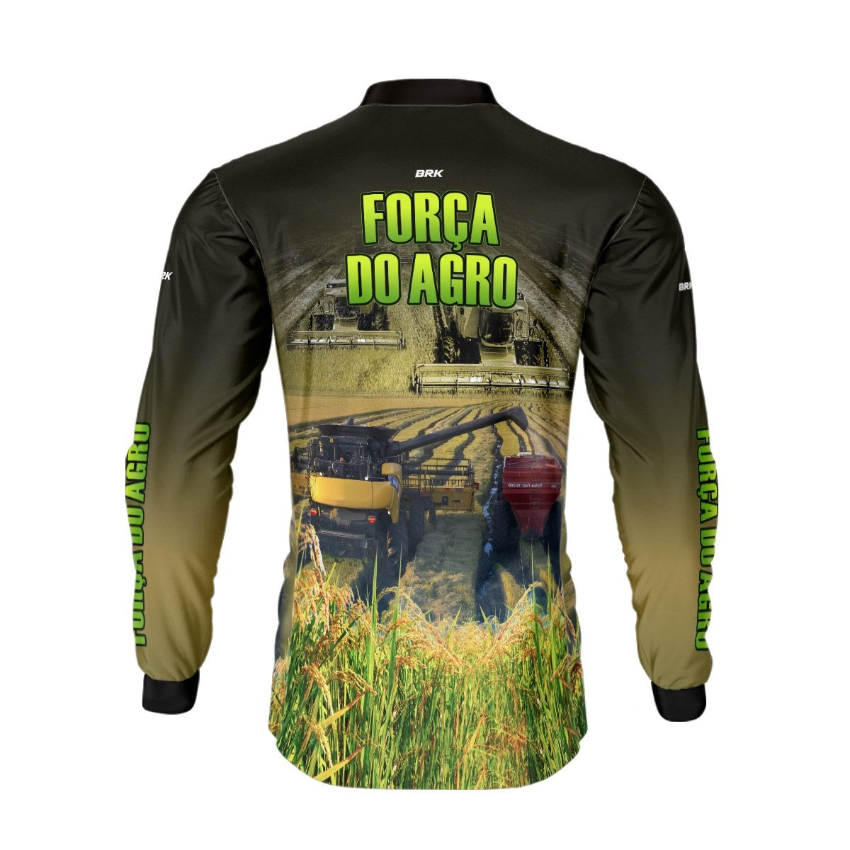 Camisa Agro Brk A Força do Agro Produtor de Arroz com Proteção Solar UV50+