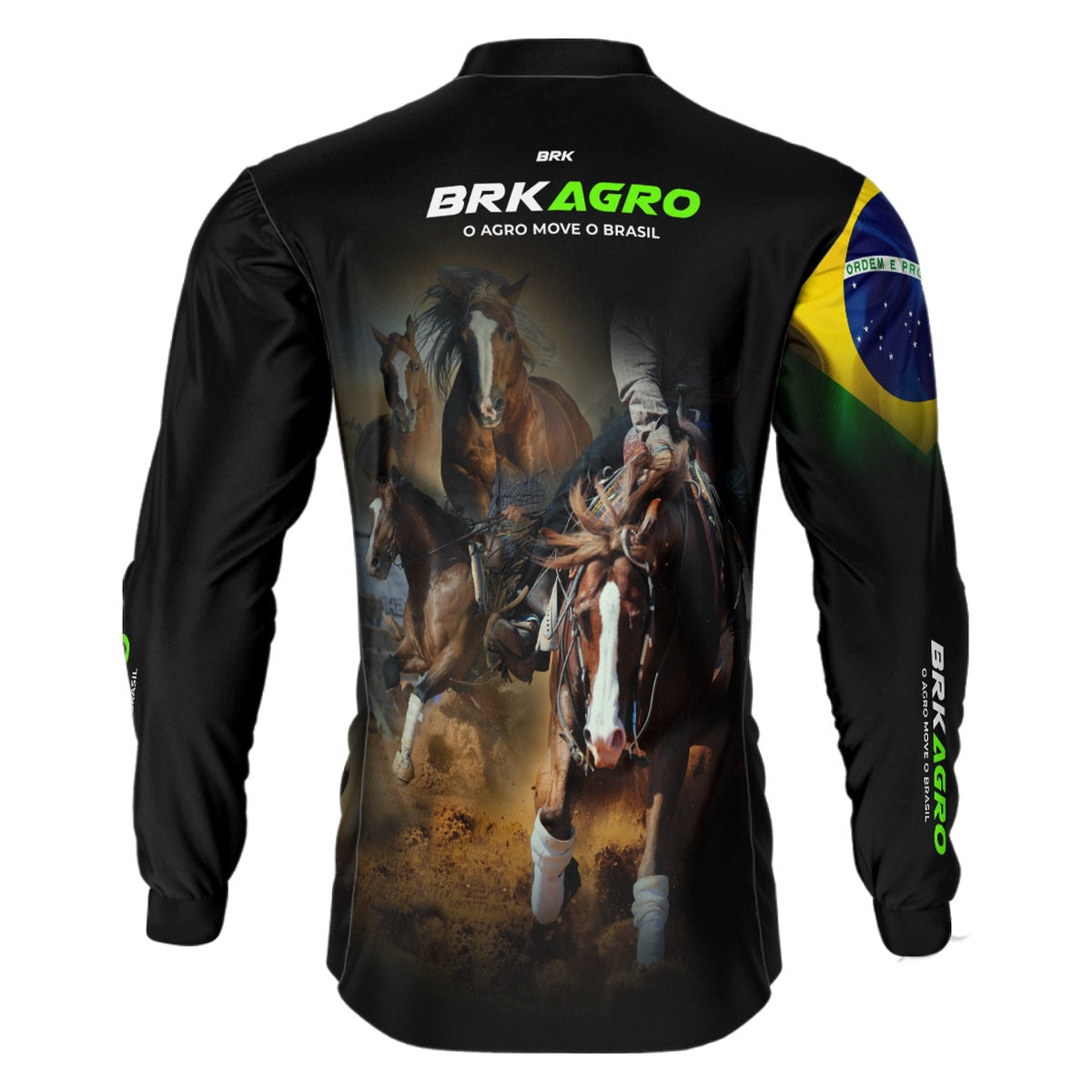 Camisa Agro Brk Agro Move o Brasil Cavalo com Proteção Solar UV50+