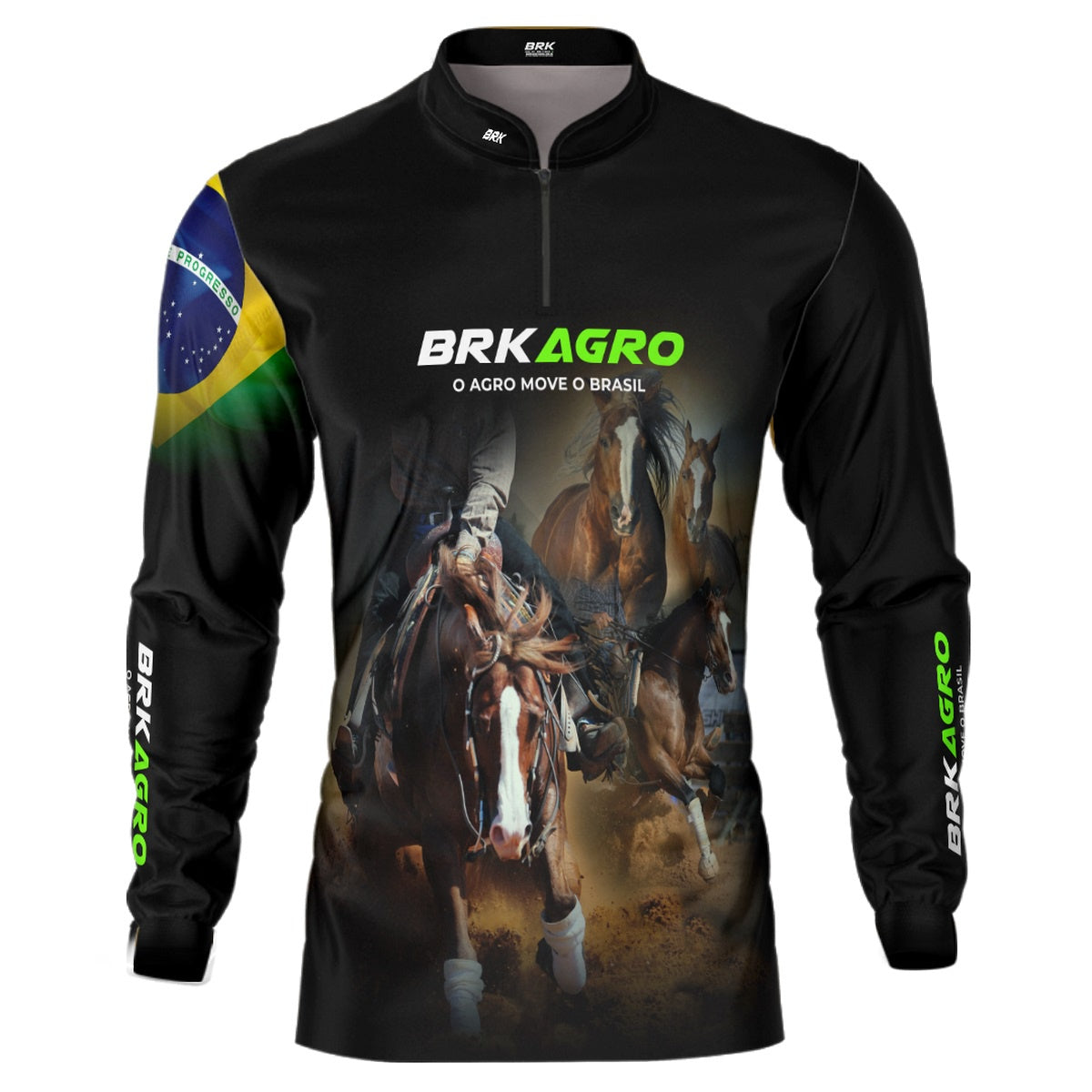 Camisa Agro Brk Agro Move o Brasil Cavalo com Proteção Solar UV50+