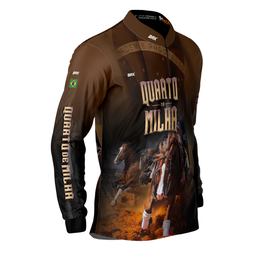 Camisa Agro Brk Quarto de Milha Correndo com Proteção Solar UV50+